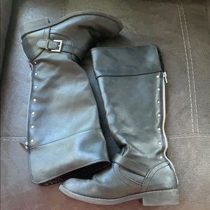 Black tall boots for girls